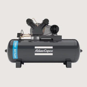 Imagem destaque do equipamento compressor de ar elétrico.